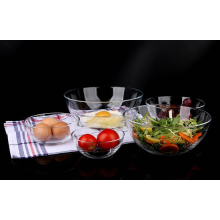 Haonai Kitchen tableware set,Transparent glass bowl,Vegetable and fruit salad bowl